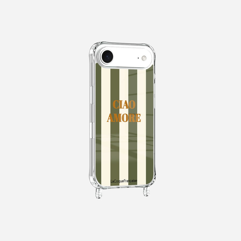 Coque Anneaux Imprimee Ciao Amore Kaki