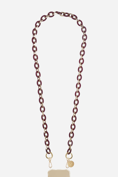 Chaine Longue Cassy Bordeaux 120 cm