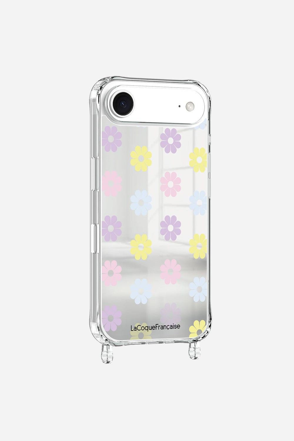 Coque Anneaux Miroir Imprimee Marguerite Pastel