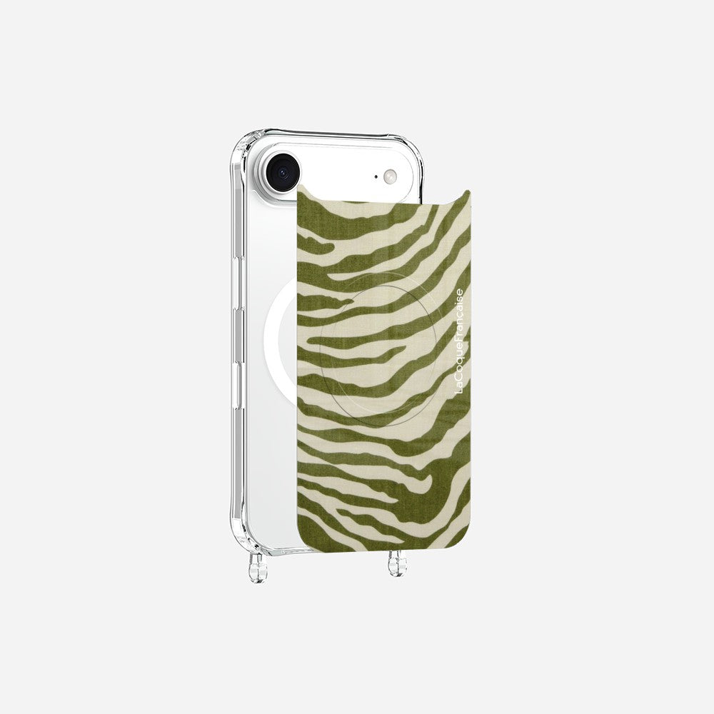Coque Anneaux Magnetique Imprimee Zebre Vert Vert