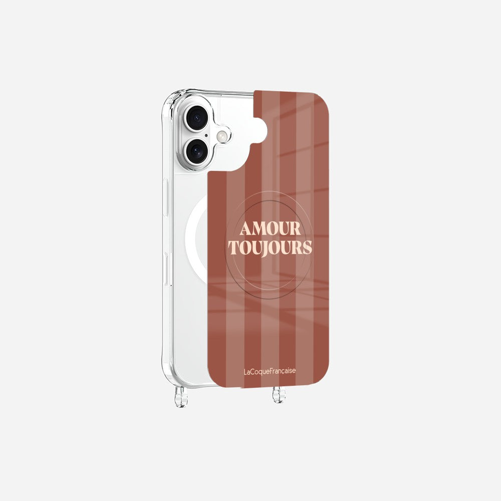 Coque Anneaux Magnetique Imprimee Amour Toujours Terracotta