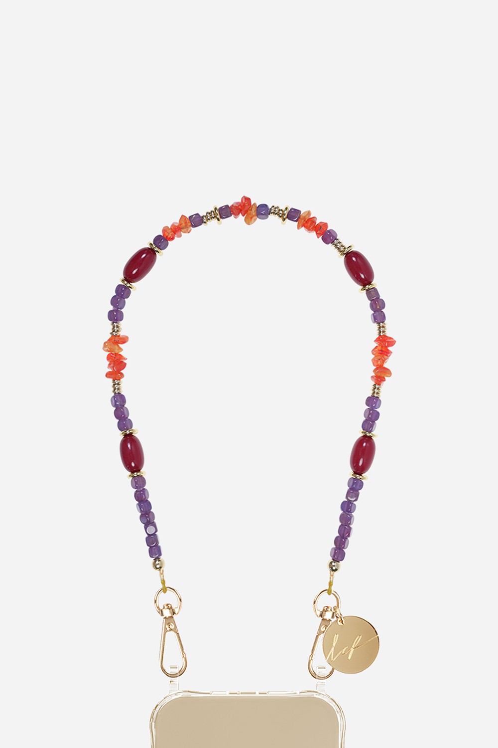 Chaine Courte Moira Violet 40 cm