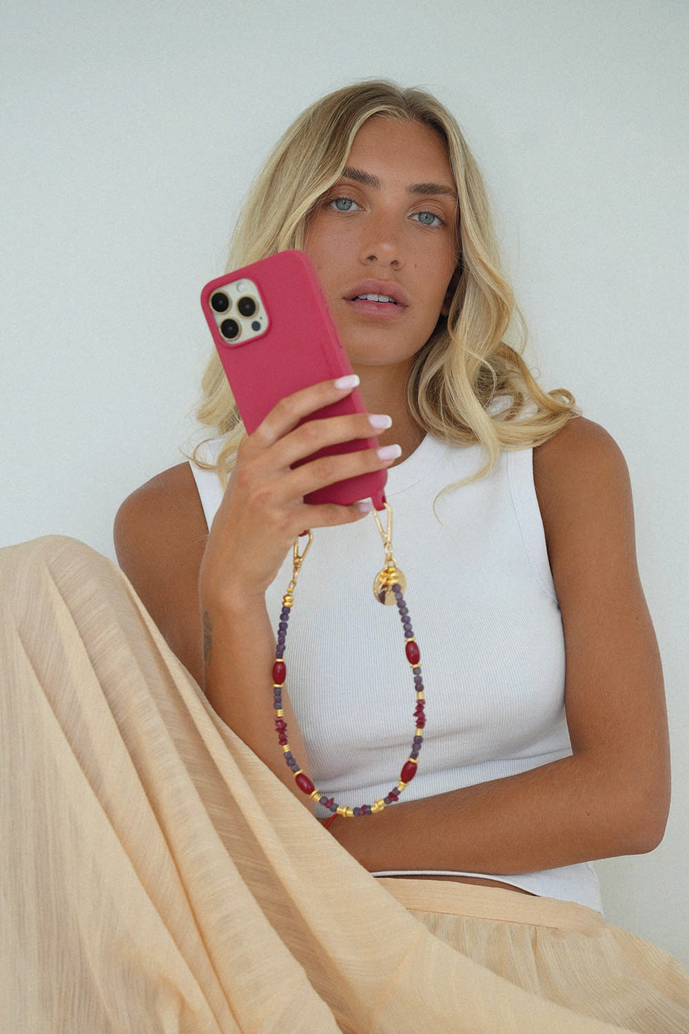 Chaine Courte Moira Violet 40 cm