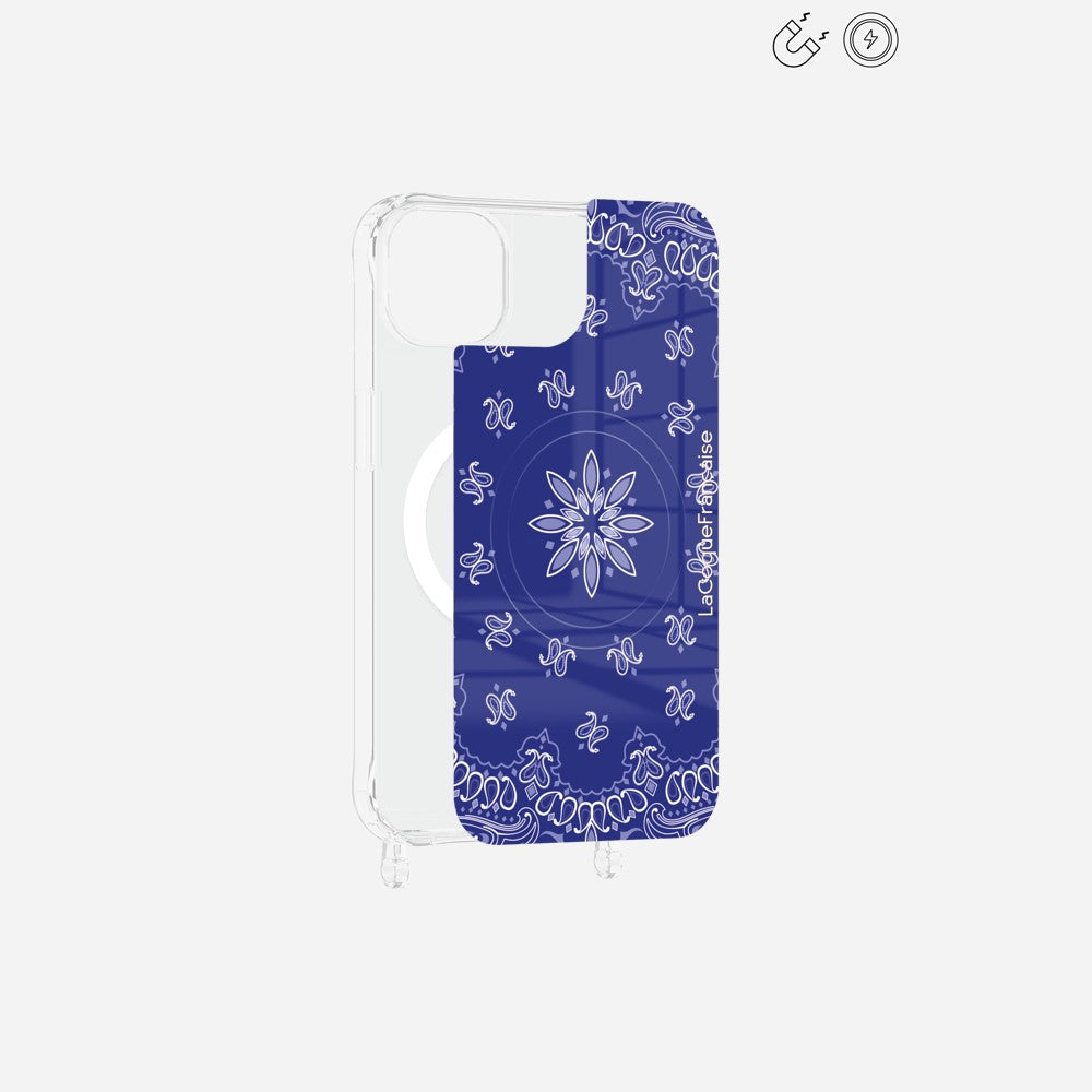 Plaque Magnetique Imprimee Bandana Bleu - 17
