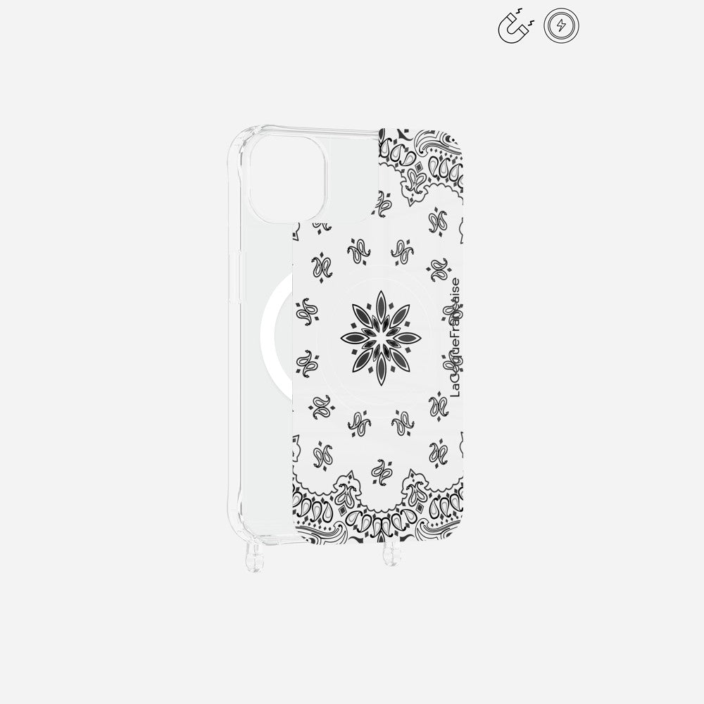 Plaque Magnetique Imprimee Bandana Blanc - 17