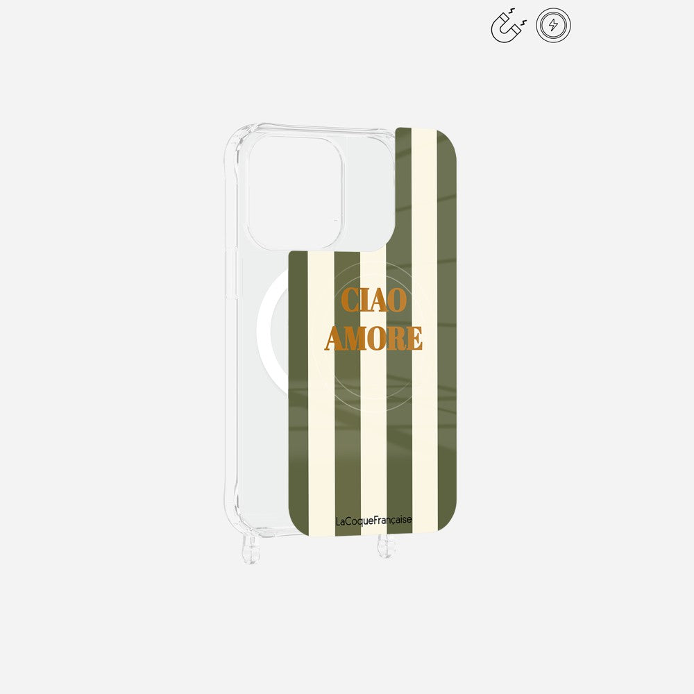 Plaque Imprimee Magnetique iPhone 14 Pro Kaki 6.1 Pouces