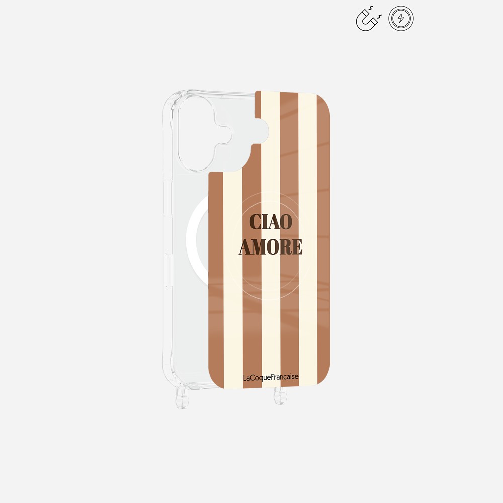 Plaque Imprimee Magnetique iPhone 16 Beige 6.3 Pouces