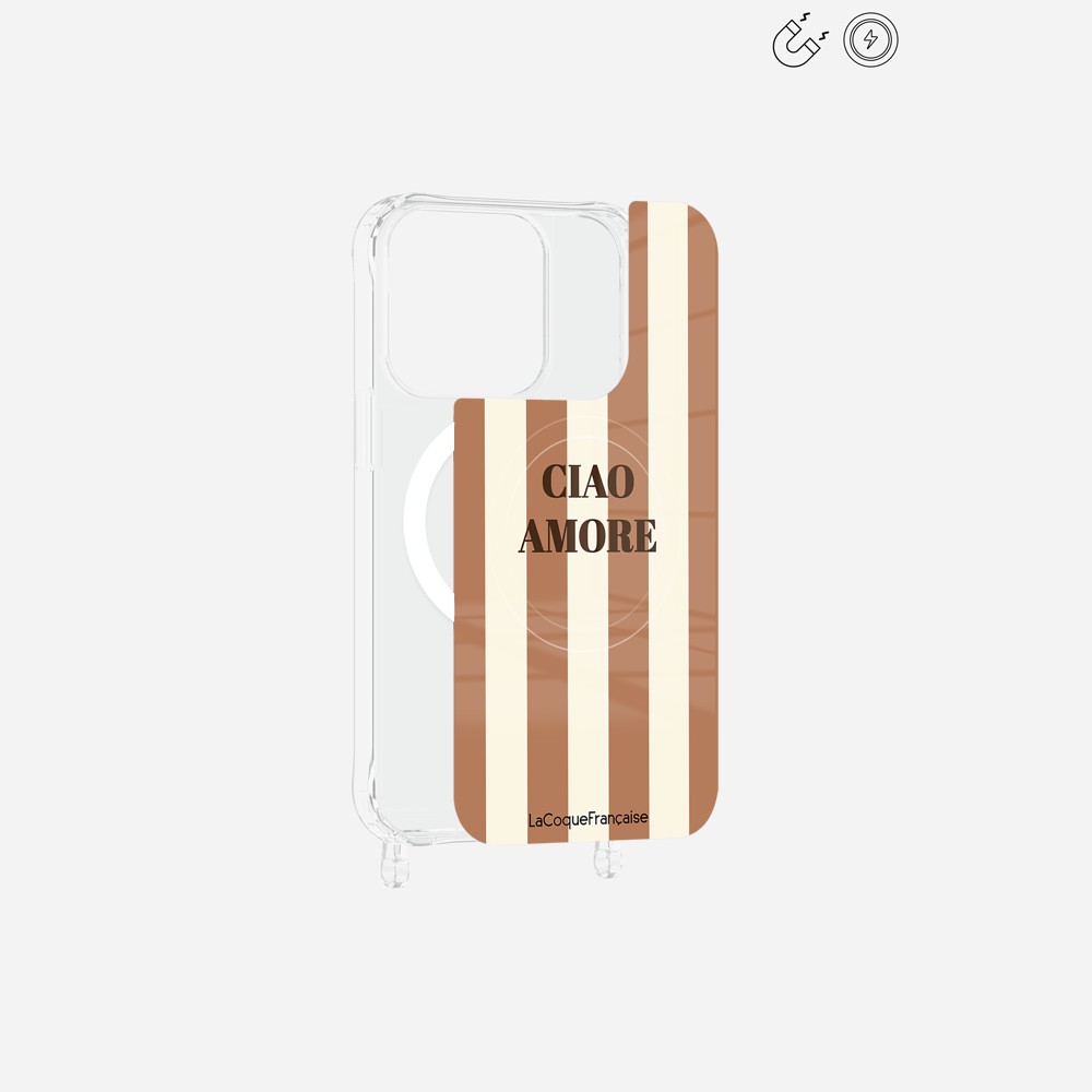 Plaque Magnetique Imprimee Ciao Amore Beige