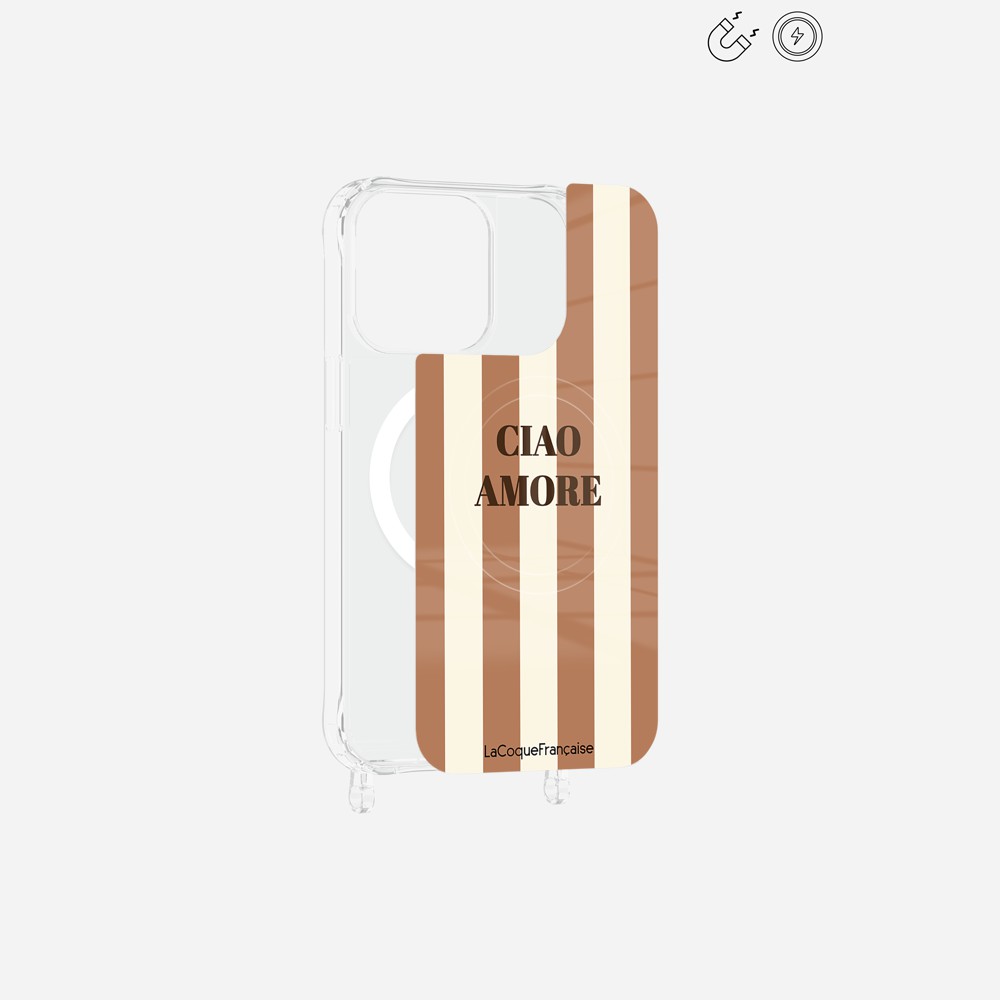 Plaque Magnetique Imprimee Ciao Amore Beige - 18
