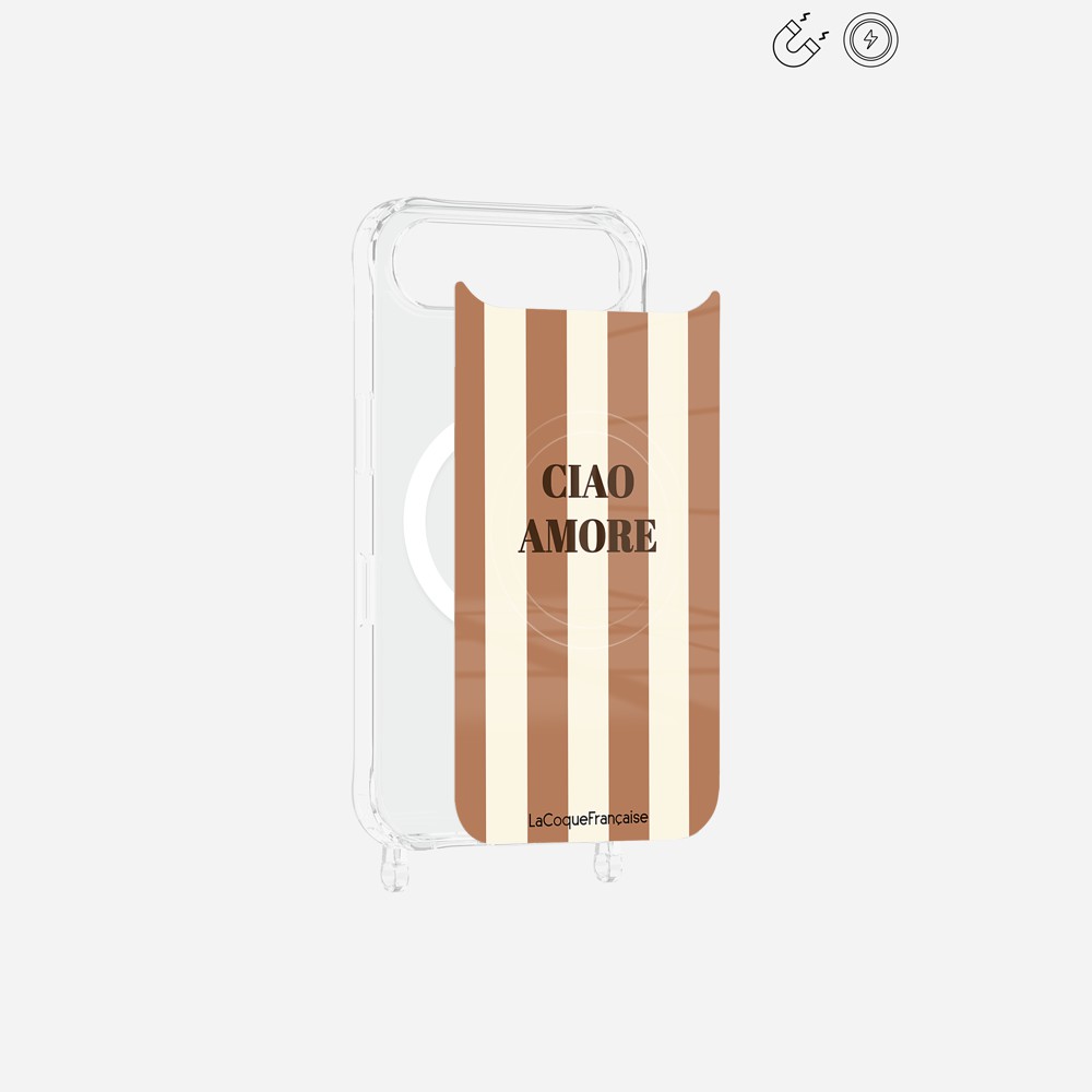 Plaque Magnetique Imprimee Ciao Amore Beige