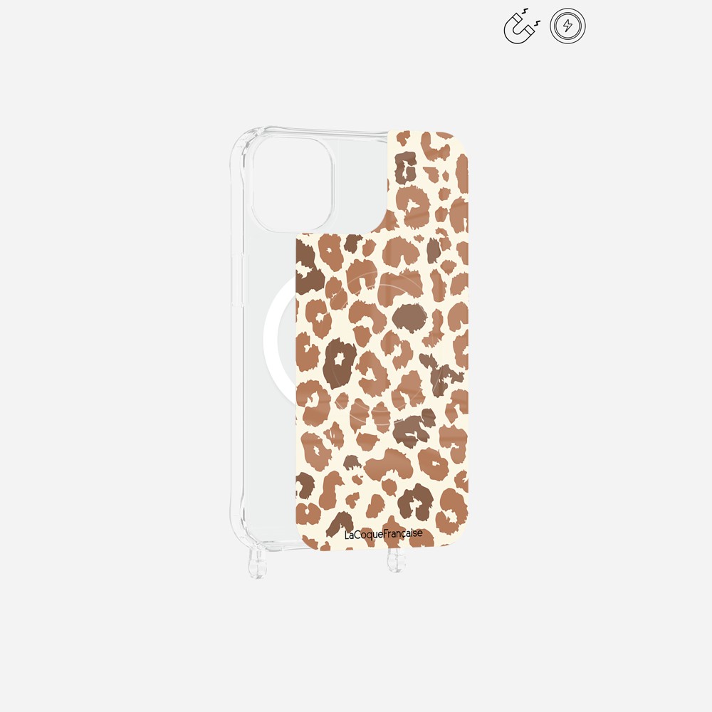 Plaque Imprimee Magnetique iPhone 13 Marron 6.1 Pouces