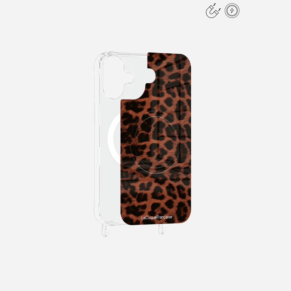 Plaque Magnetique Imprimee Leopard Terracotta Et Noir - 9