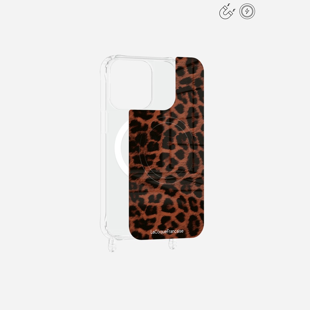 Plaque Magnetique Imprimee Leopard Terracotta Et Noir - 18