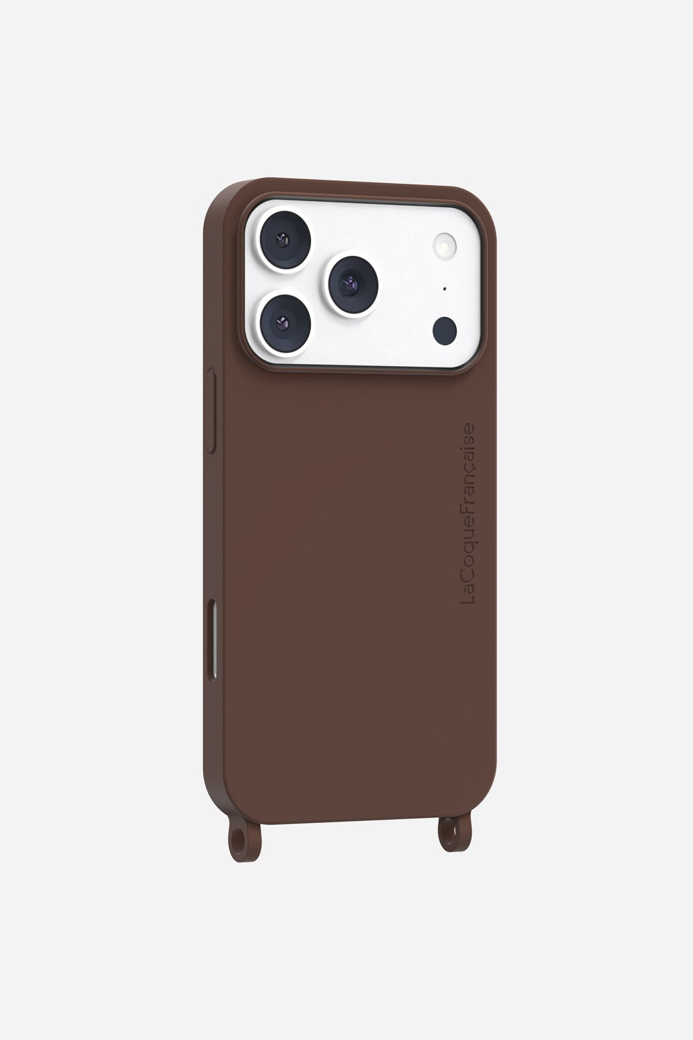 Coque Anneaux Soft Touch Marron