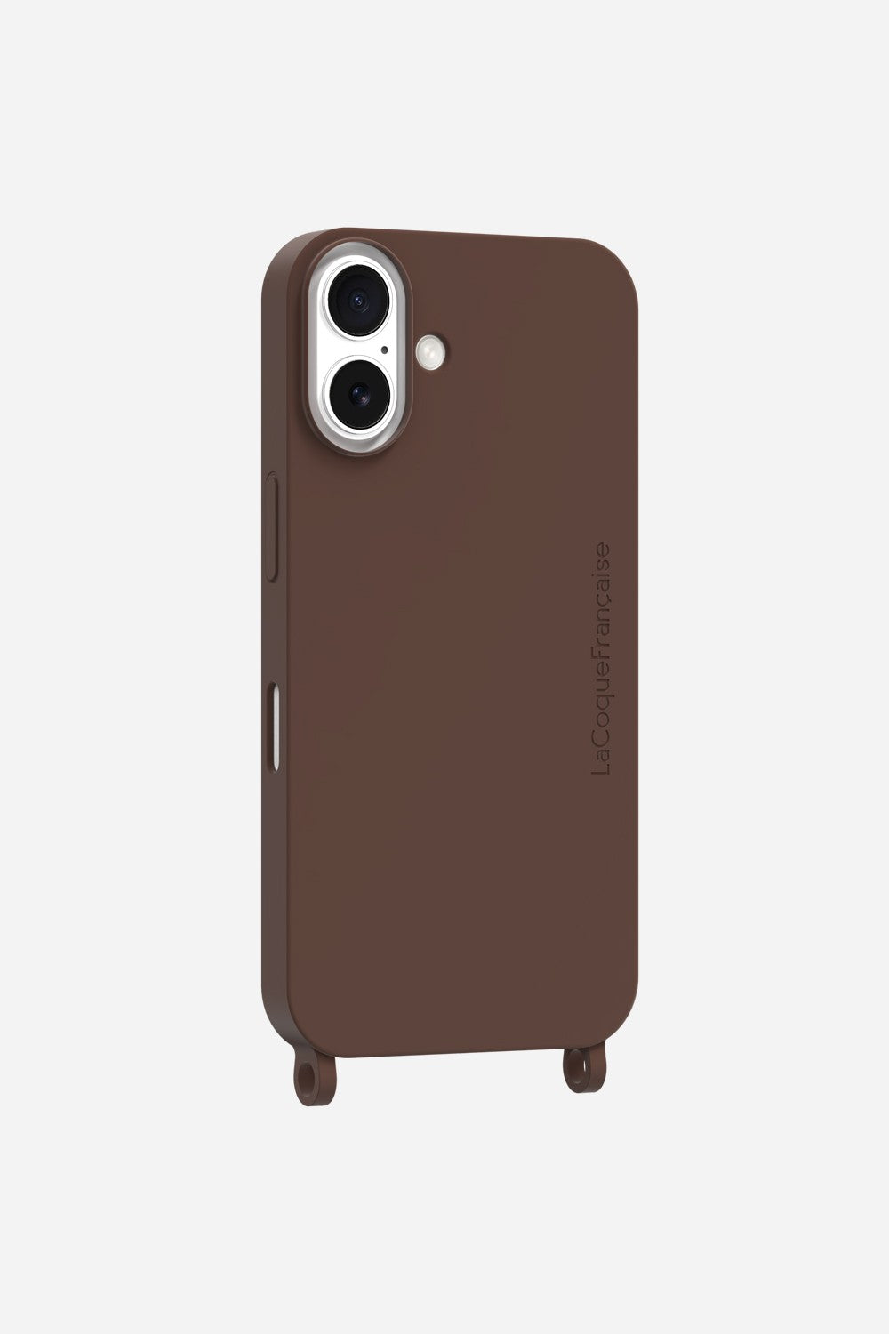 Coque Anneaux Soft Touch Marron