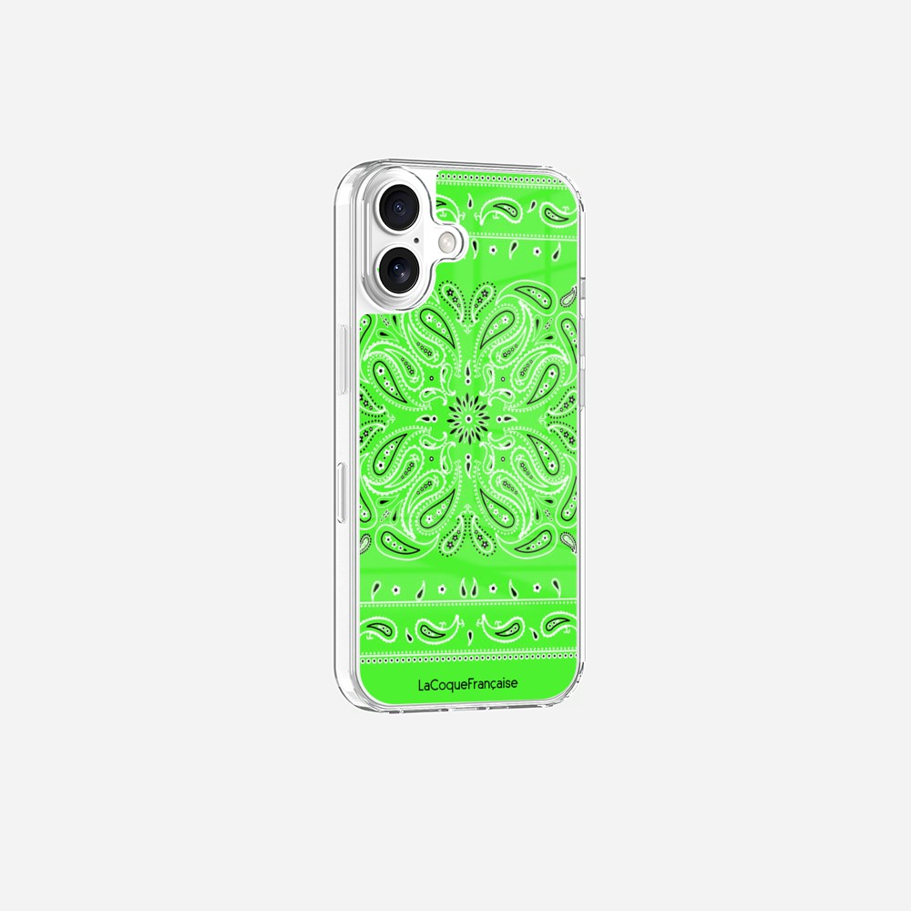 Coque Sans Anneaux Imprimee Bandana Vert Fluo