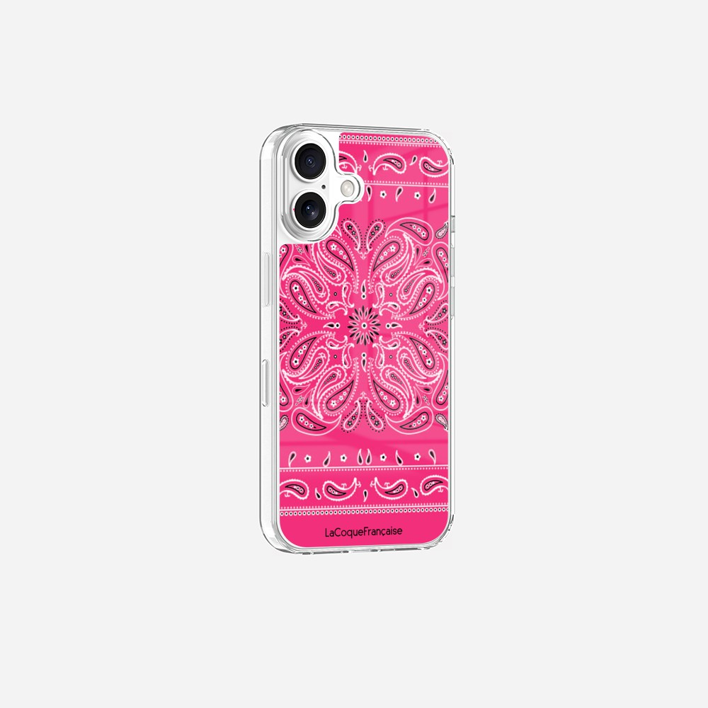 Coque Sans Anneaux Imprimee Bandana Rose Fluo