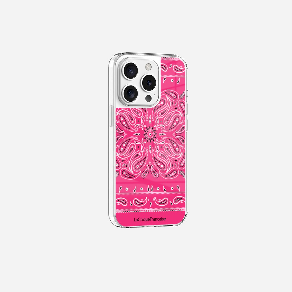 Coque Sans Anneaux Imprimee Bandana Rose Fluo - 15