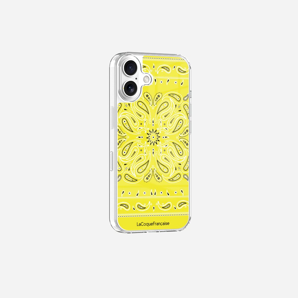 Coque Sans Anneaux Imprimee Bandana Jaune Fluo