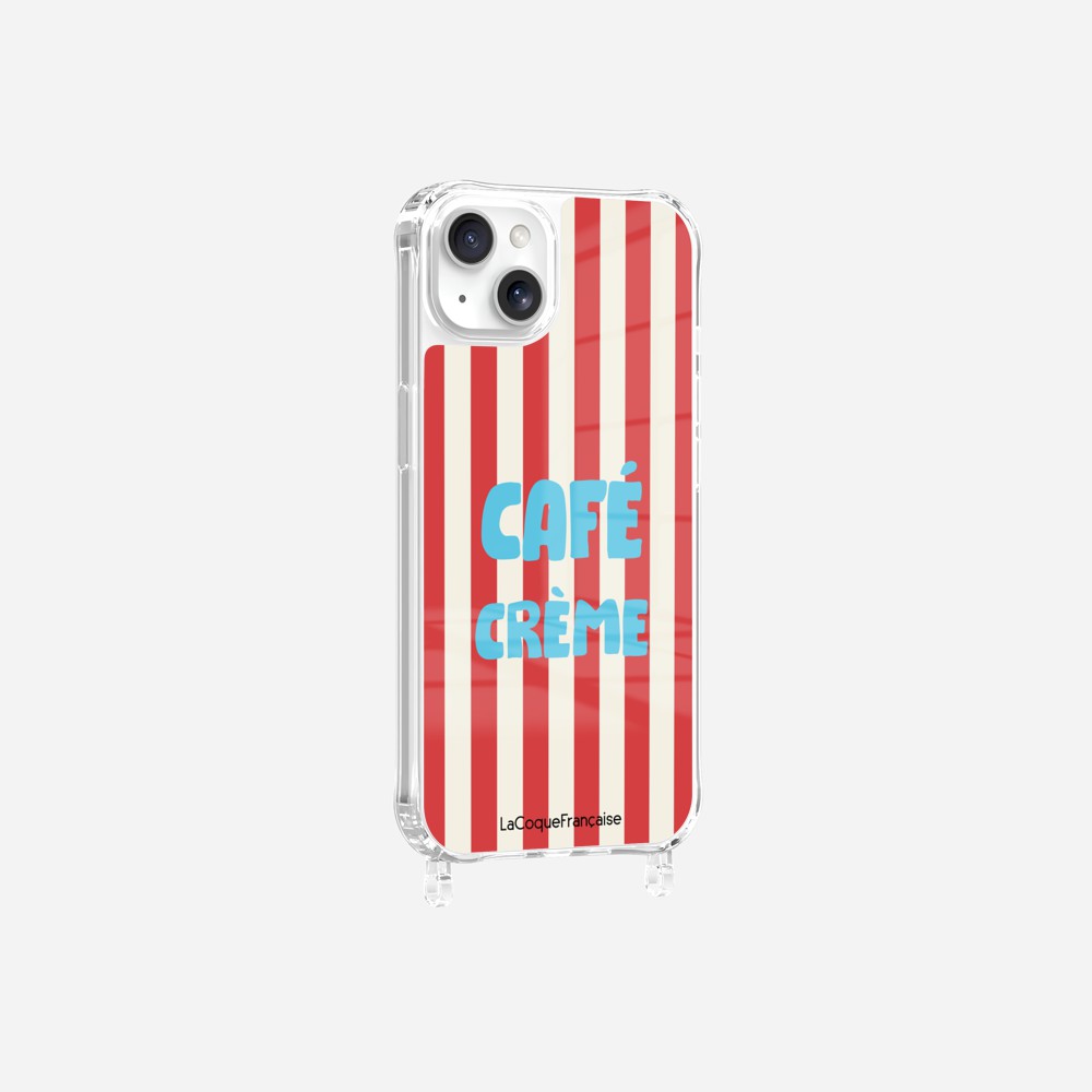 Coque Anneaux Imprimee Cafe Creme