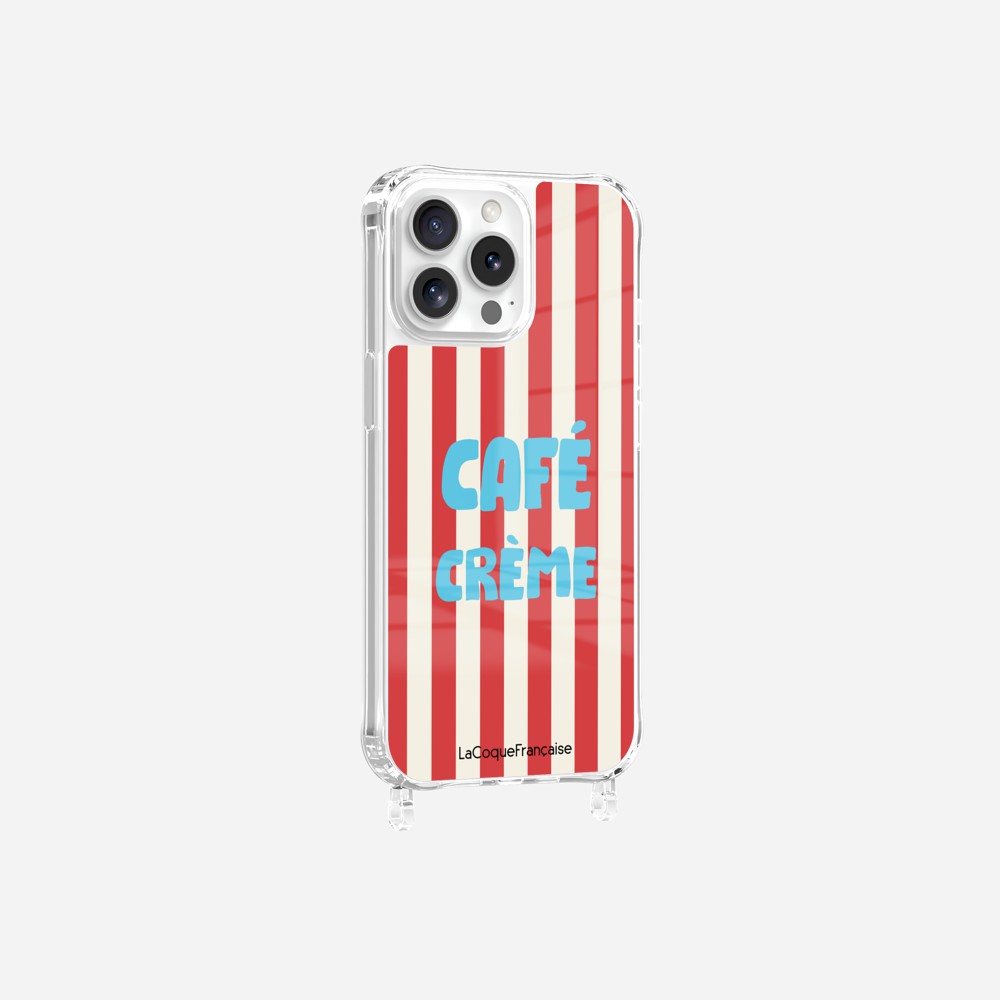 Coque Anneaux Imprimee Cafe Creme