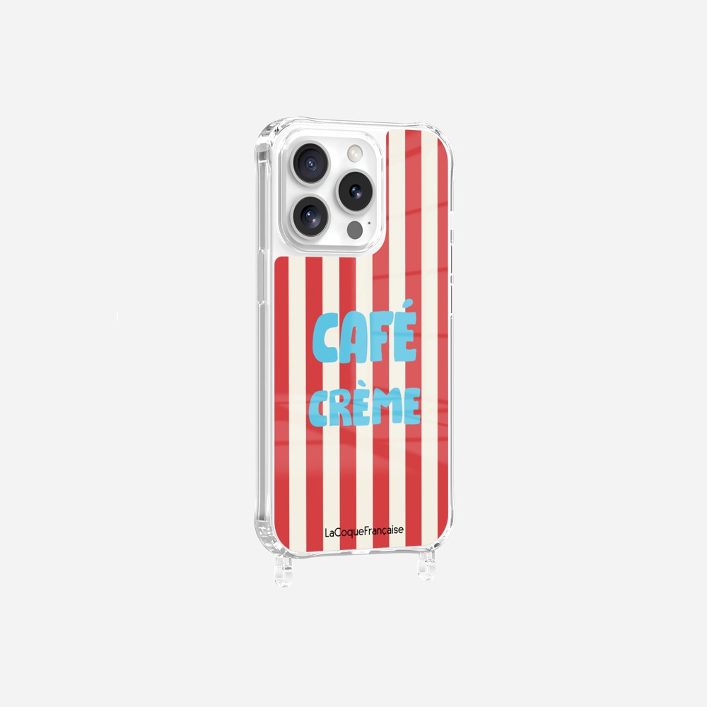 Coque Anneaux Imprimee Cafe Creme