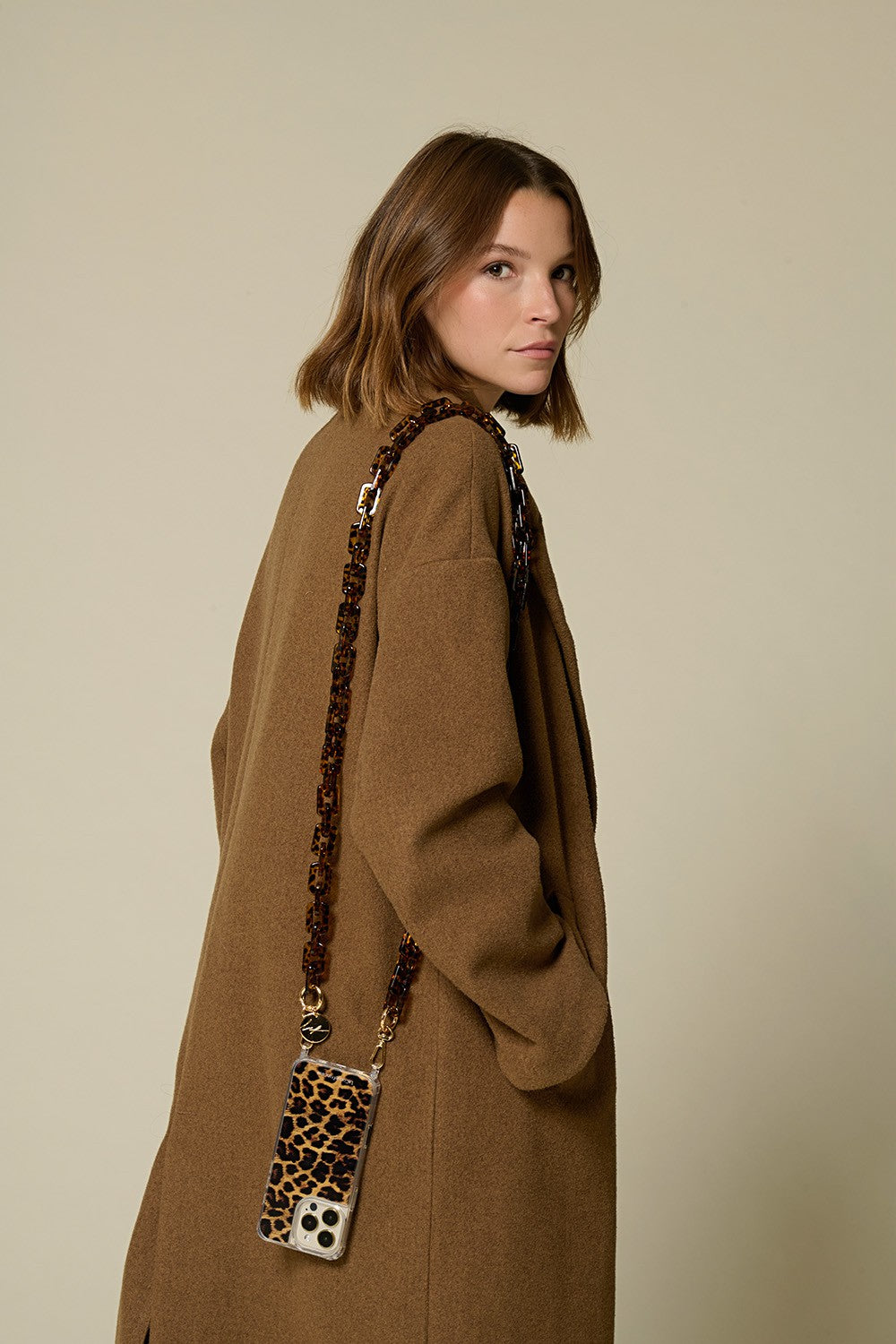 Chaine Longue Emmy Marron 120 cm