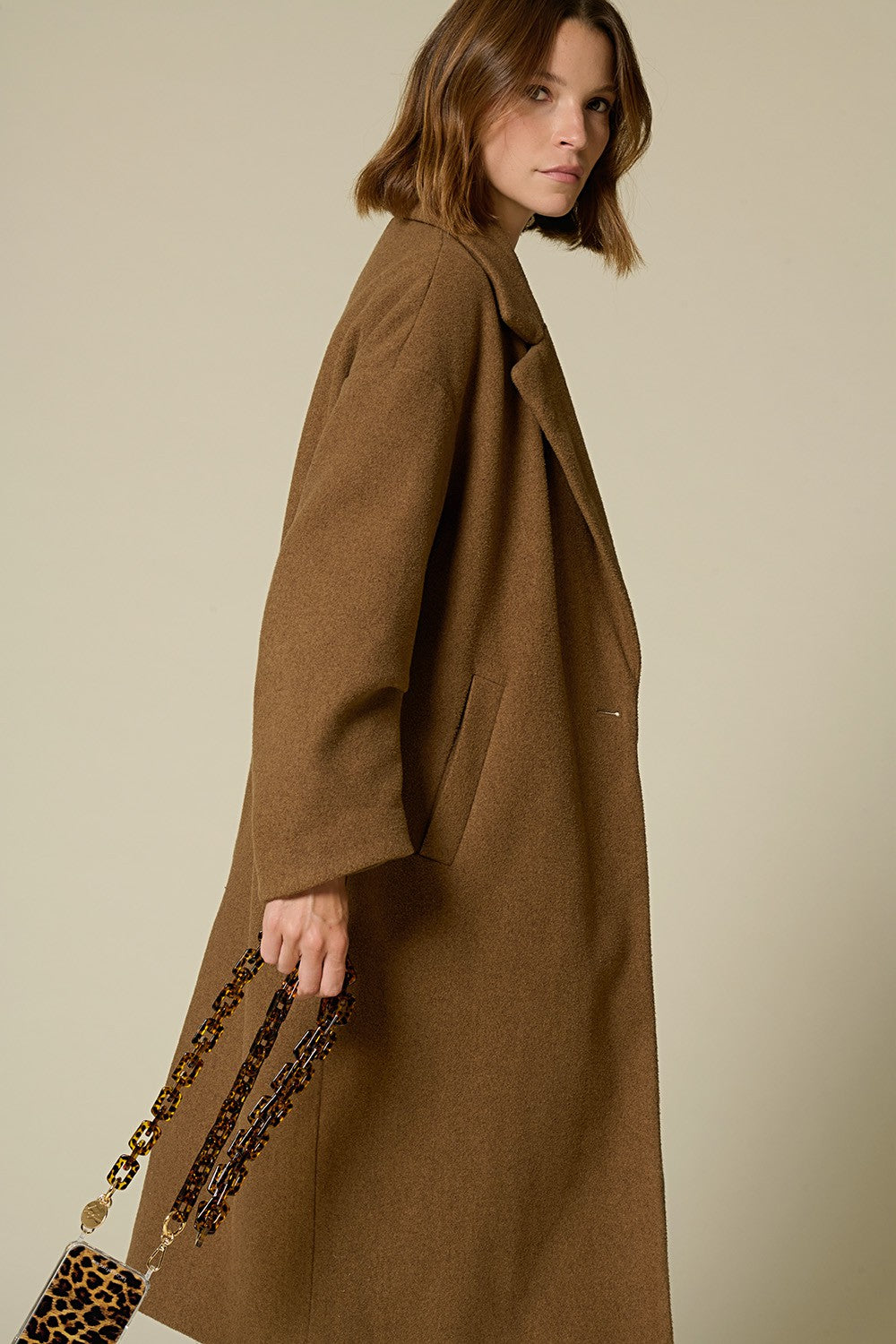 Chaine Longue Emmy Marron 120 cm