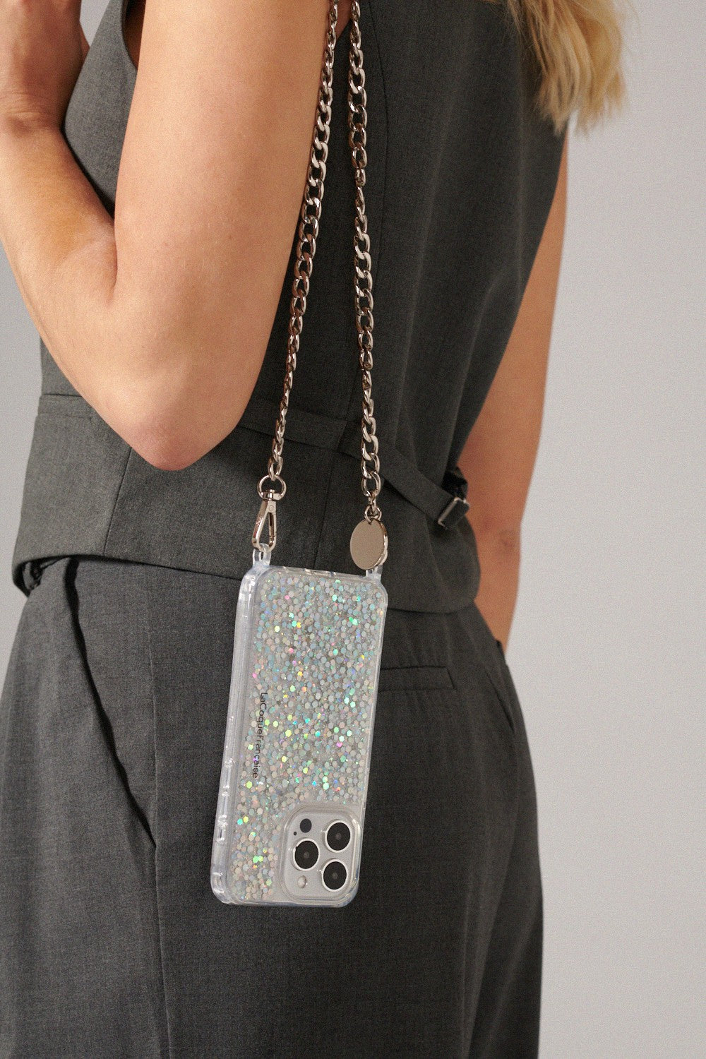 Chaine Longue Sona Argent 120 cm