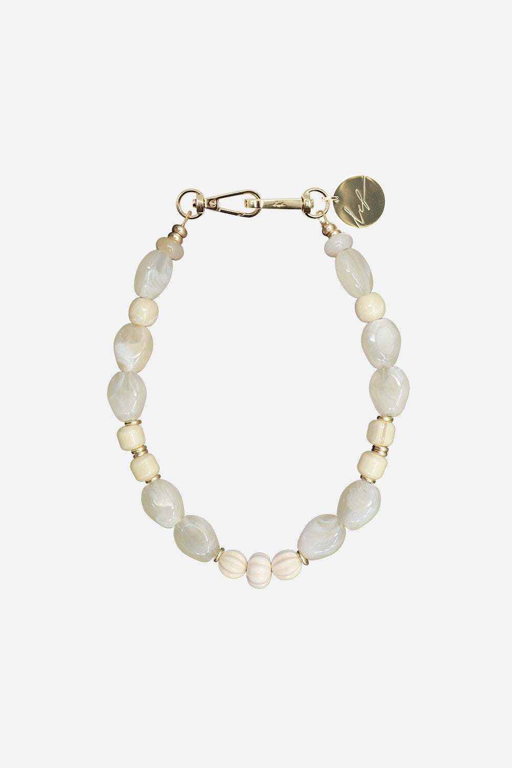 Chaine Courte Constance Beige 40 cm