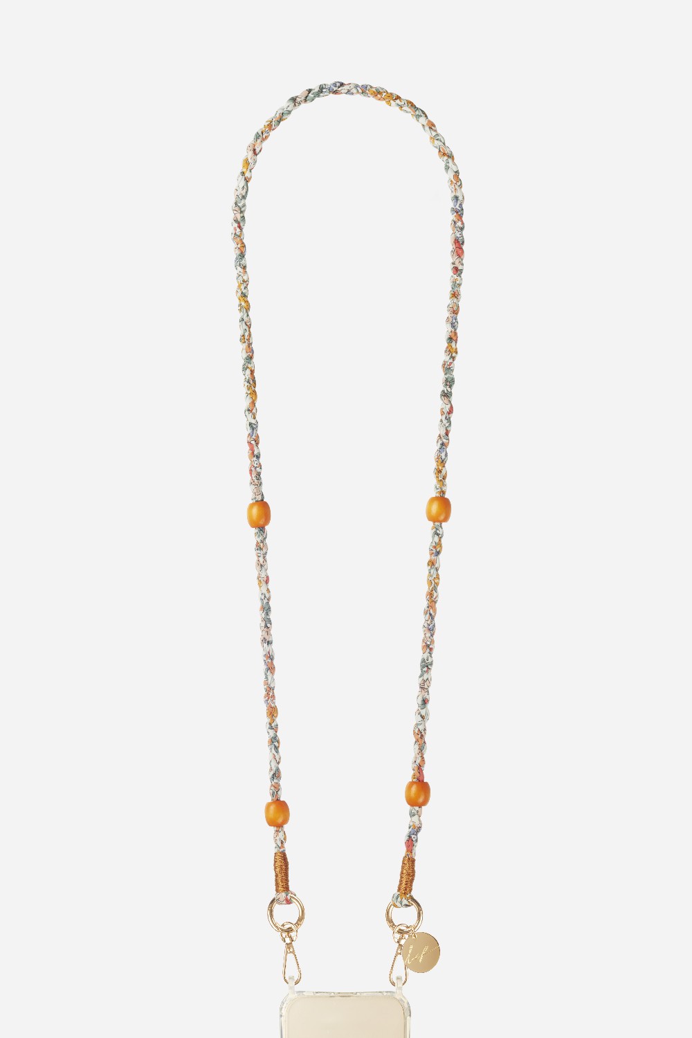 Chaine Longue Elia Orange 120 cm