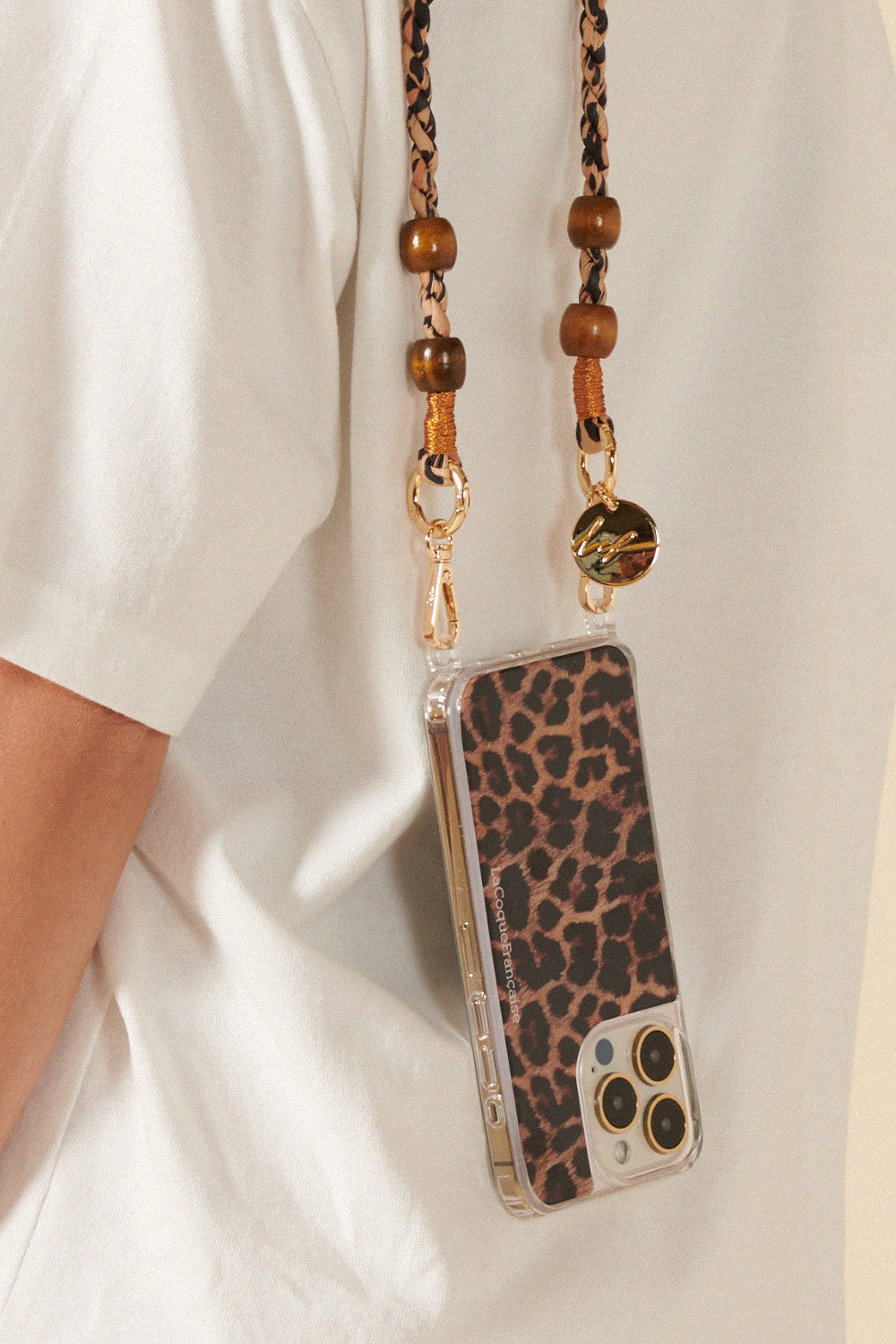 Chaine Longue Leo Marron 120 cm