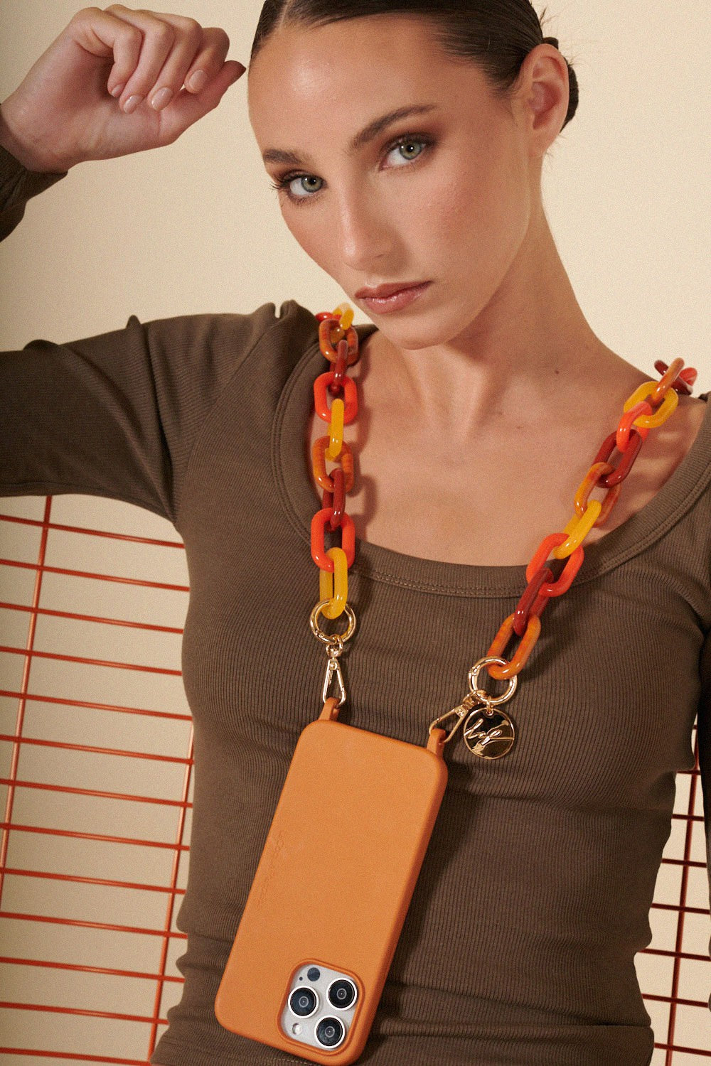 Chaine Longue Nour Jaune 120 cm