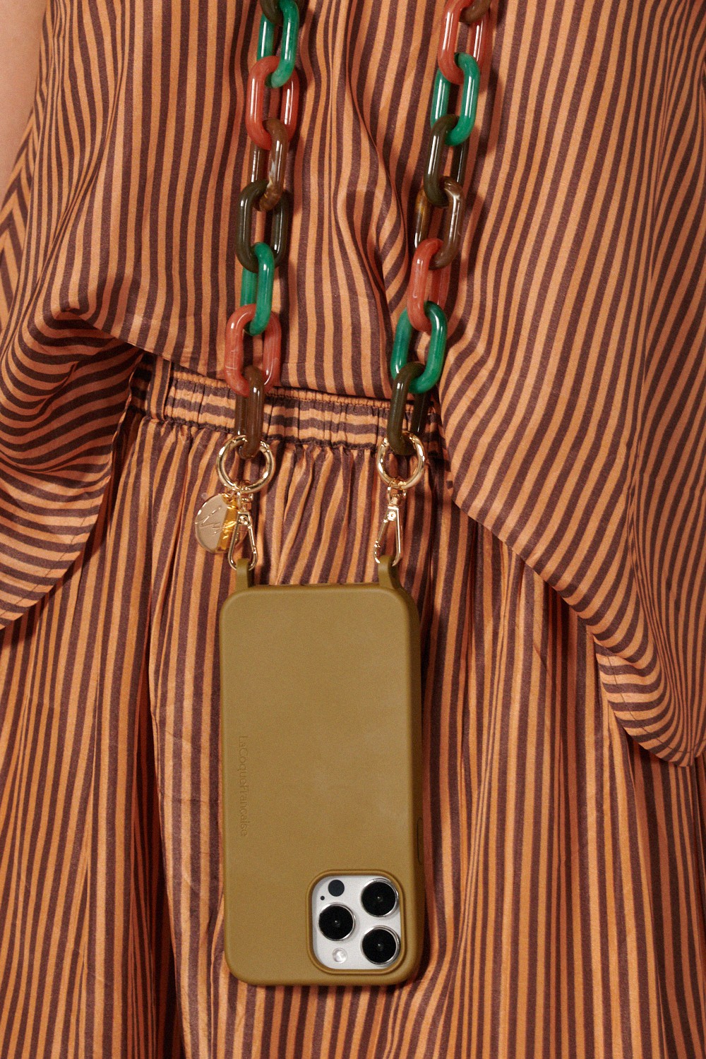 Chaine Longue Ninon Orange 120 cm