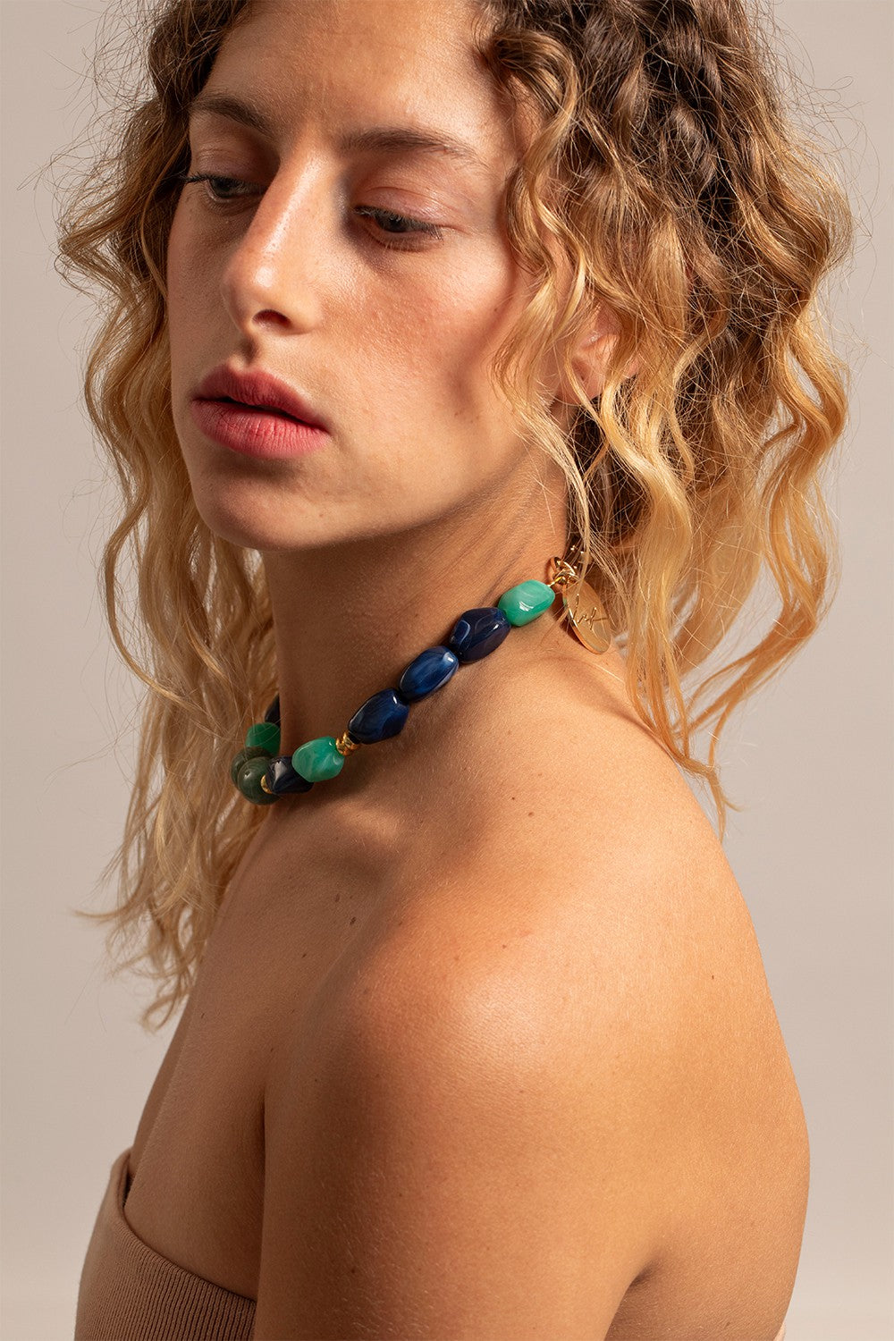 Jewelry Necklace Daya Green 40 cm