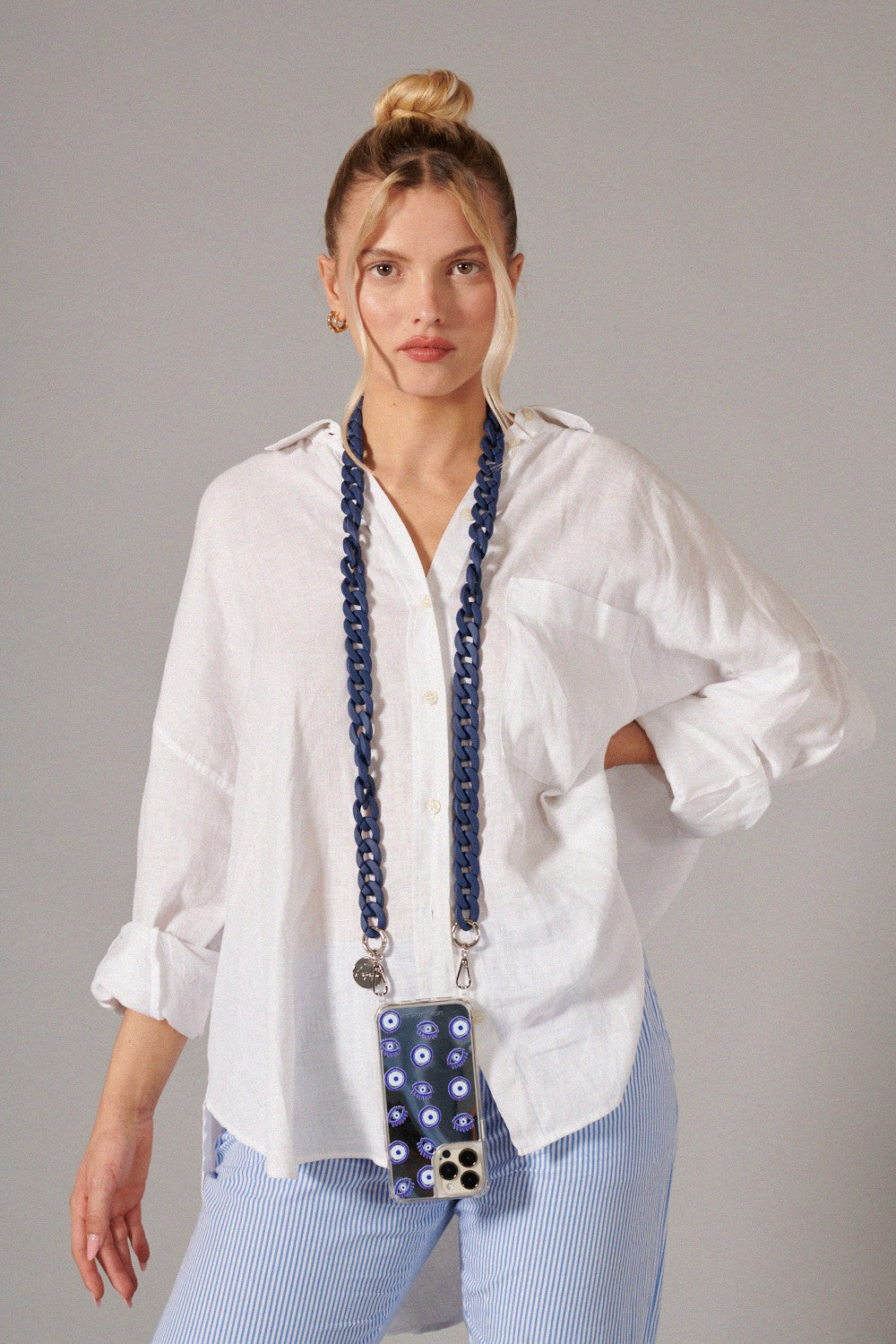 Long Sarah Chain Blue 120 cm