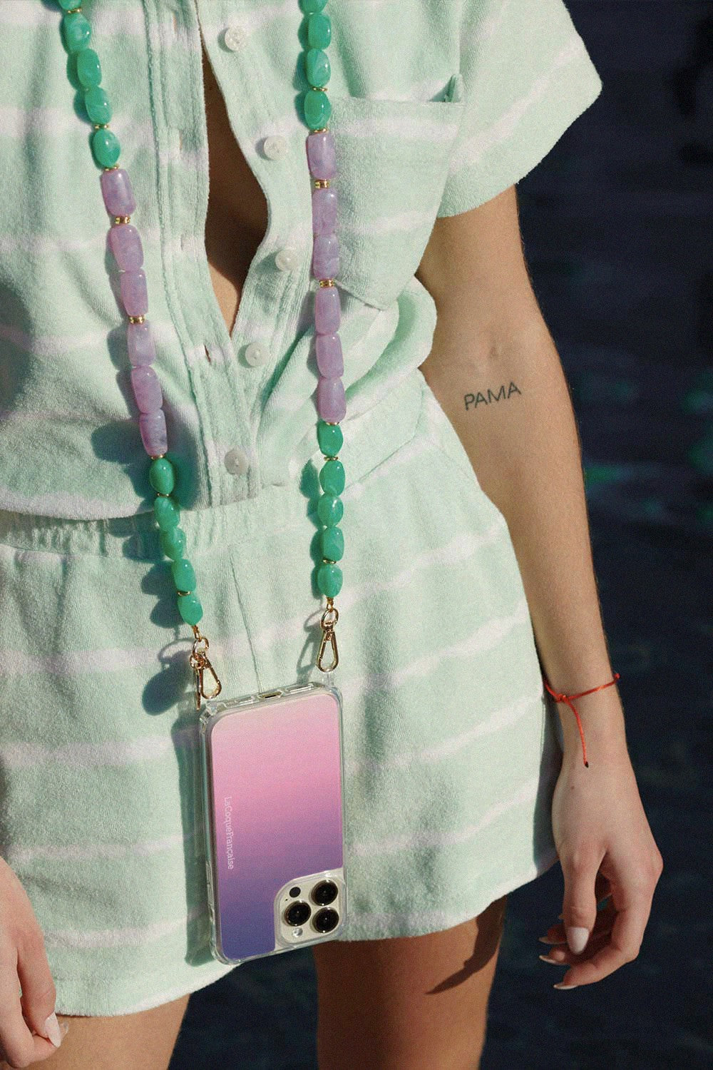 Chaine Longue Talia Violet 120 cm