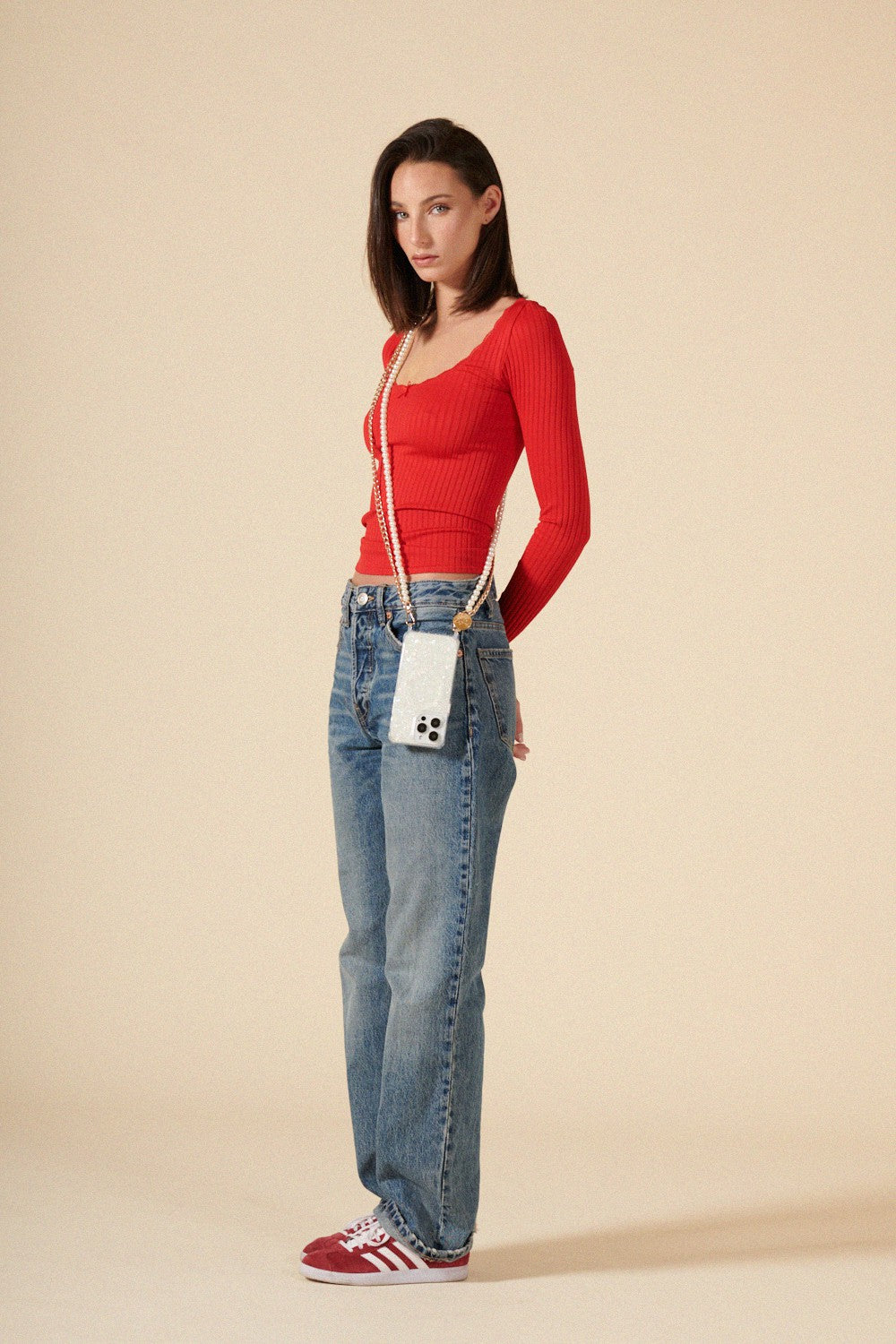 Chaine Longue Taylor Blanc 120 cm