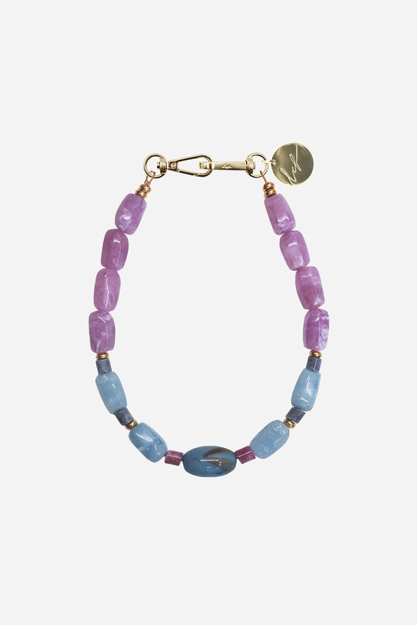 Chaine Courte Divya Violet 40 cm