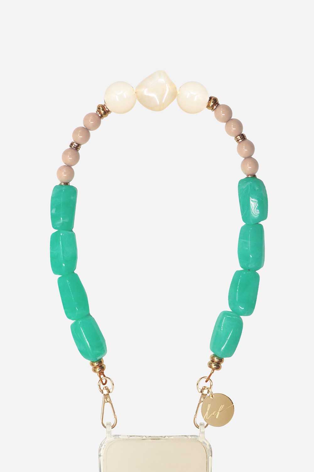 Chaine Courte Daya Bleu 40 cm