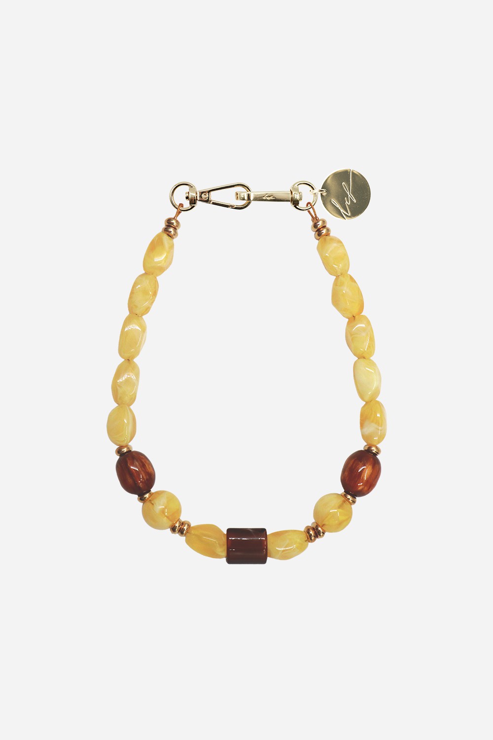 Chaine Courte Dolly Jaune 40 cm