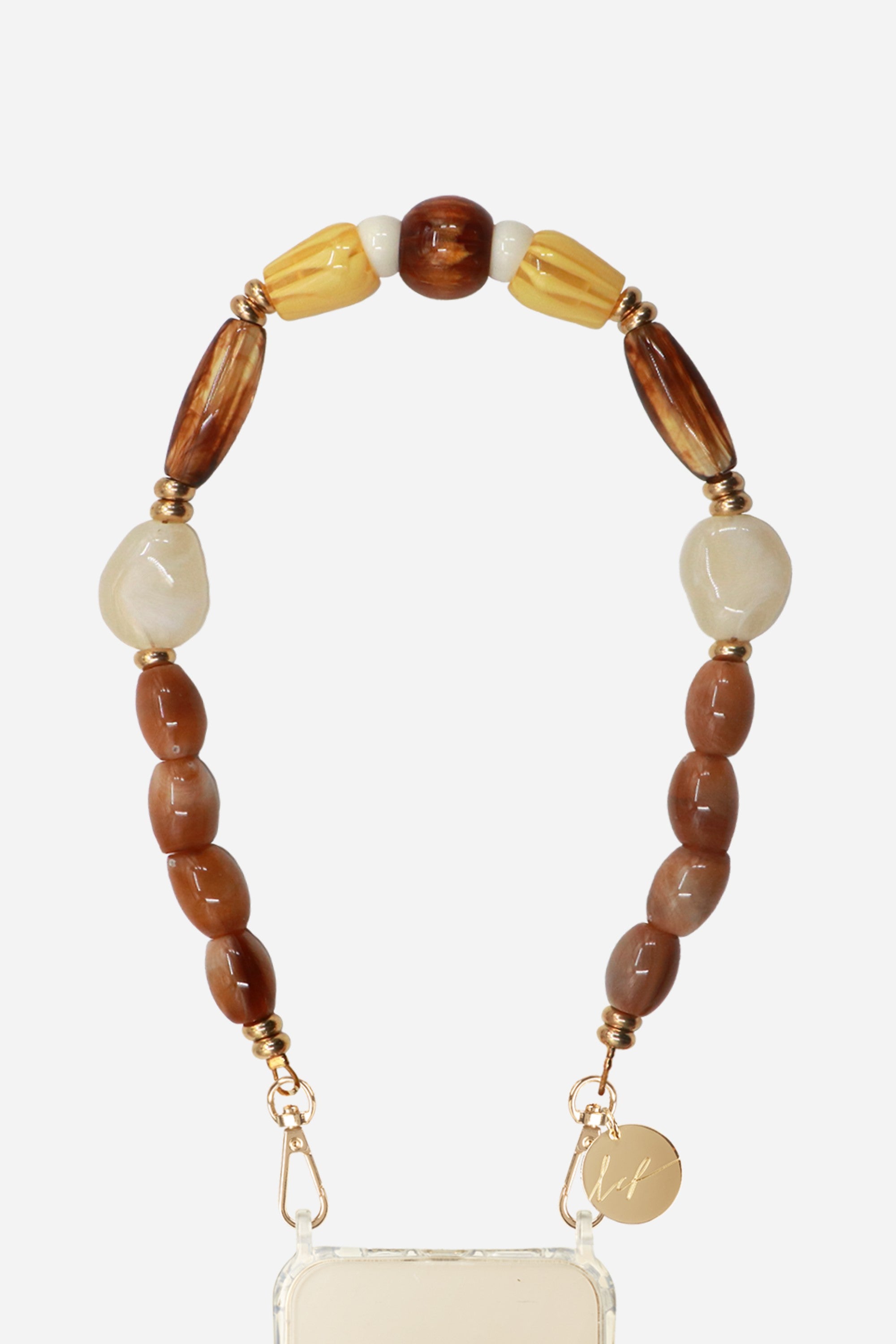 Jewelry Necklace Dina Brown 45 cm