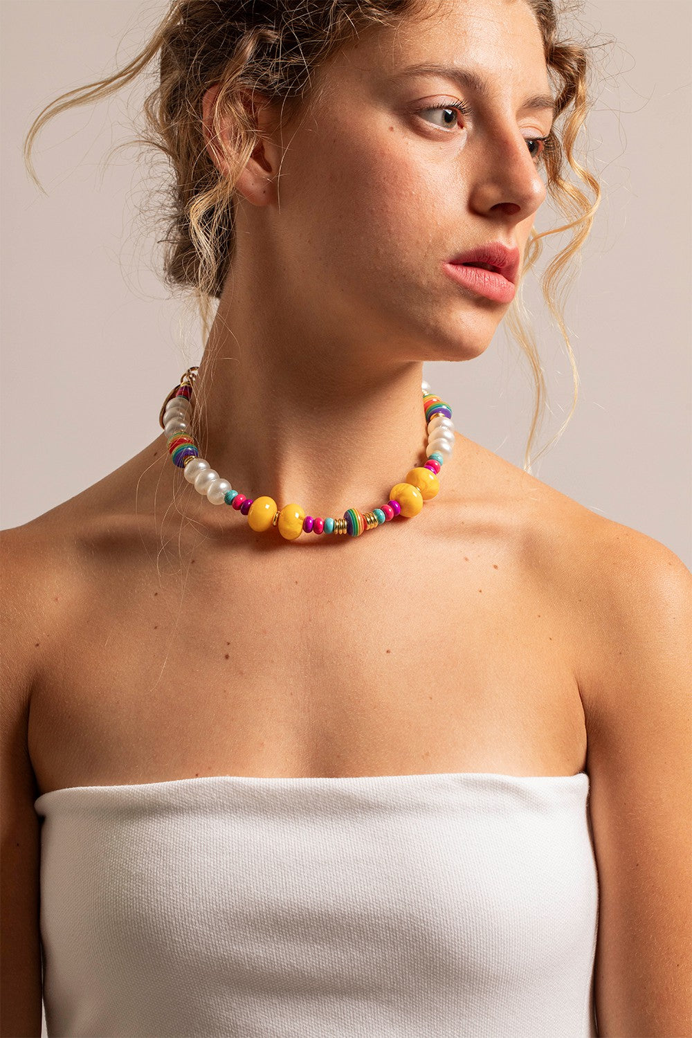 Chaine Courte Jody Multicolore 40 cm