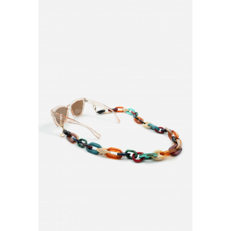 Bijoux Chaine De Lunette Ambre Multicolore 72 cm
