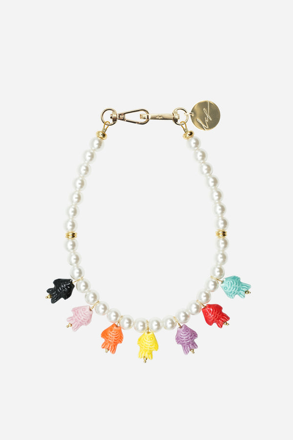 Chaine Courte Doris Blanc 40 cm