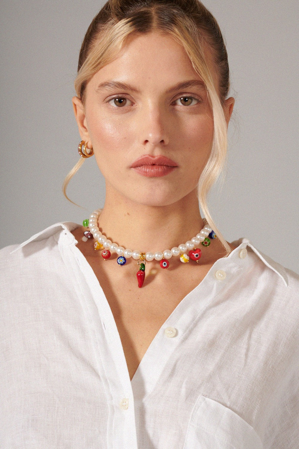 Chaine Courte Lev Blanc 40 cm