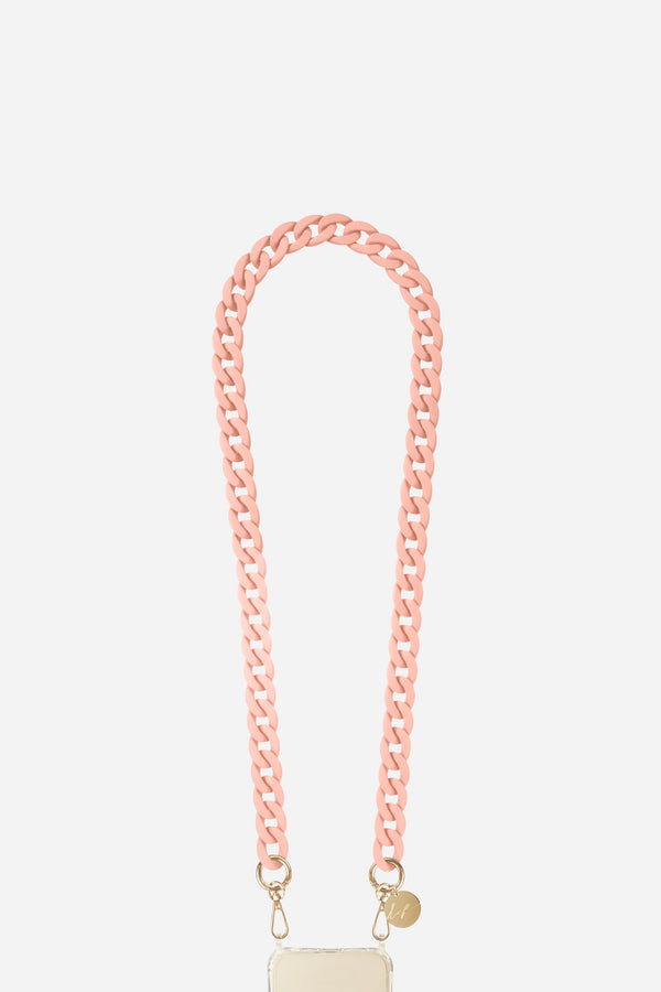 Chaine Longue Sarah rose pâle 100 cm