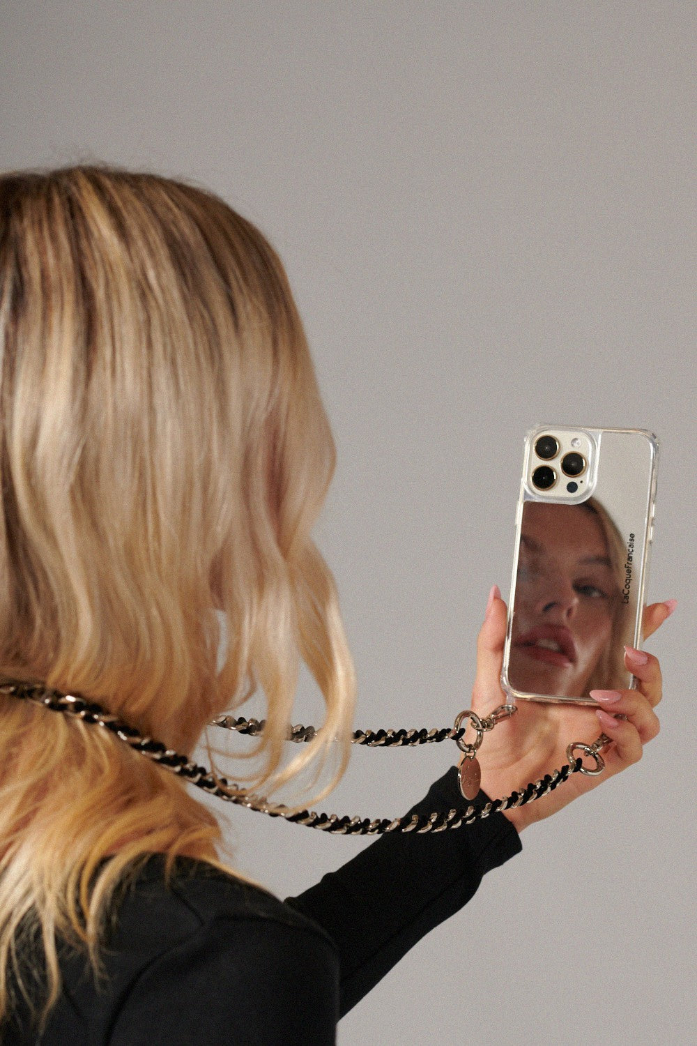 Chaine Longue Sona Noir 120 cm