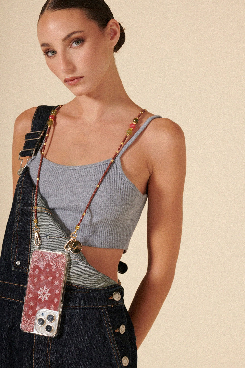 Long Chain Iris Brown Pearls 120 cm