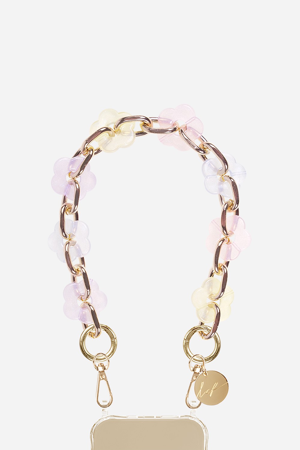 Chaine Courte Cassy Fleurs Holographique 40 cm